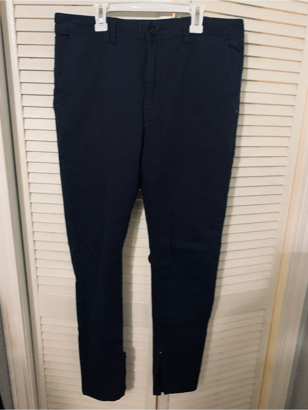I Love Ugly Men's Slim Navy Blue Stretch Chino Pants. Australian Brand 32/29